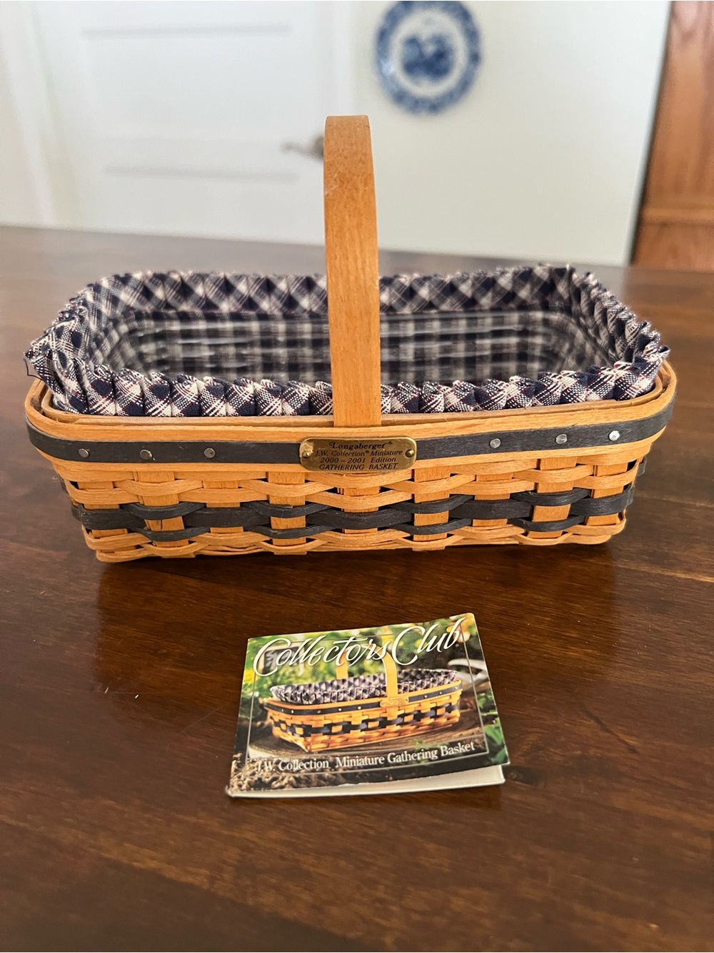 Longaberger JW Collection Miniature Gathering Basket, 2000